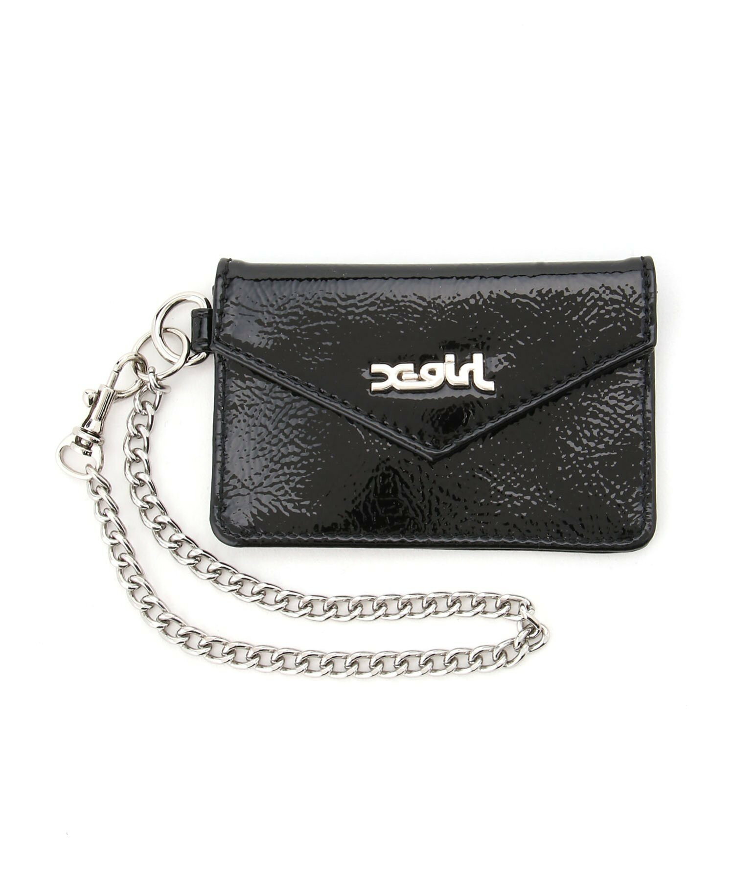 FAUX PATENT LEATHER CARD CASE カードケース X-girl